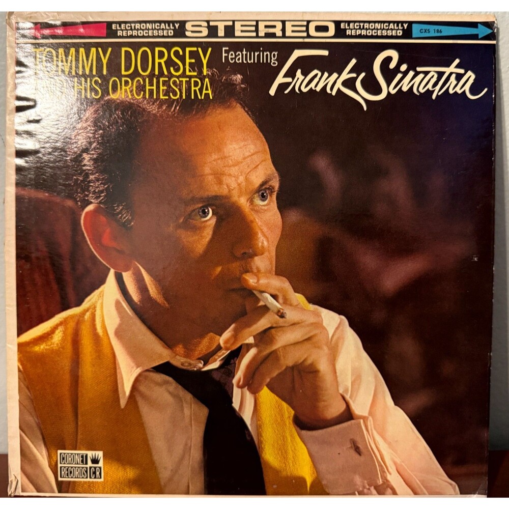 TOMMY DORSEY & ORCHESTRA FEATURING FRANK SINATRA CORONET CX-186 LP VINYL Ex+NM